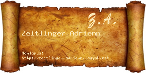 Zeitlinger Adrienn névjegykártya